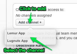Add your team member to the correct channels